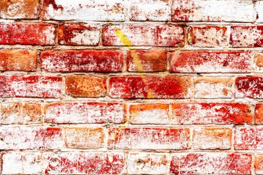 Doku, tuğla, duvar, arka plan olarak kullanılabilir. Çizik ve çatlaklarla tuğla dokusu