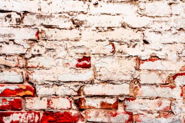 Doku, tuğla, duvar, arka plan olarak kullanılabilir. Çizik ve çatlaklarla tuğla dokusu