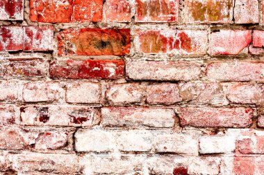 Doku, tuğla, duvar, arka plan olarak kullanılabilir. Çizik ve çatlaklarla tuğla dokusu