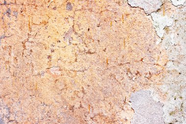Doku, duvar, beton, arka plan olarak kullanılabilir. Çizik ve çatlaklarla dolu bir duvar parçası.