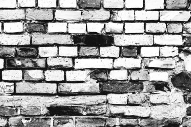 Doku, tuğla, duvar, arka plan olarak kullanılabilir. Çizik ve çatlaklarla tuğla dokusu