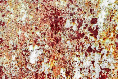 Çatlakları ve çizikleri olan metal bir duvarın dokusu arka plan olarak kullanılabilir.