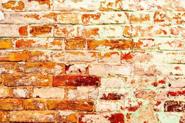 Doku, tuğla, duvar, arka plan olarak kullanılabilir. Çizik ve çatlaklarla tuğla dokusu