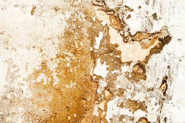 Doku, duvar, beton, arka plan olarak kullanılabilir. Çizik ve çatlaklarla dolu bir duvar parçası.