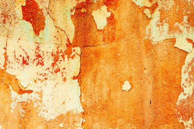 Doku, duvar, beton, arka plan olarak kullanılabilir. Çizik ve çatlaklarla dolu bir duvar parçası.