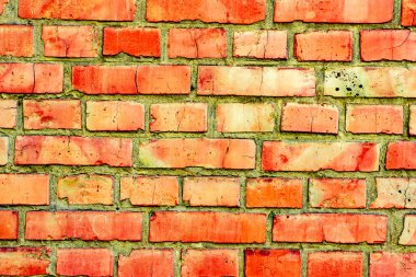 Doku, tuğla, duvar, arka plan olarak kullanılabilir. Çizik ve çatlaklarla tuğla dokusu