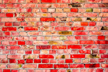 Doku, tuğla, duvar, arka plan olarak kullanılabilir. Çizik ve çatlaklarla tuğla dokusu