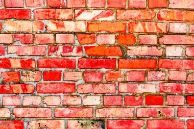 Doku, tuğla, duvar, arka plan olarak kullanılabilir. Çizik ve çatlaklarla tuğla dokusu