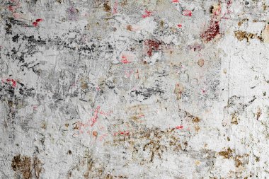 Doku, duvar, beton, arka plan olarak kullanılabilir. Çizik ve çatlaklarla dolu bir duvar parçası.