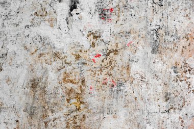 Doku, duvar, beton, arka plan olarak kullanılabilir. Çizik ve çatlaklarla dolu bir duvar parçası.
