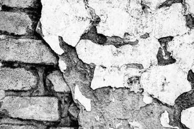 Doku, tuğla, duvar, arka plan olarak kullanılabilir. Çizik ve çatlaklarla tuğla dokusu