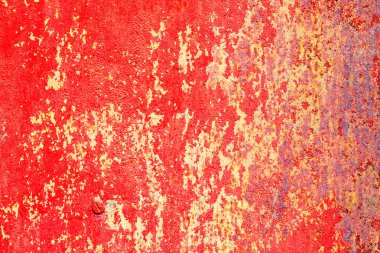 Doku, duvar, beton, arka plan olarak kullanılabilir. Çizik ve çatlaklarla dolu bir duvar parçası.