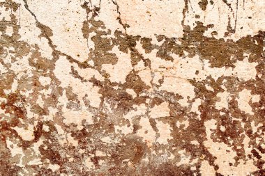 Doku, duvar, beton, arka plan olarak kullanılabilir. Çizik ve çatlaklarla dolu bir duvar parçası.