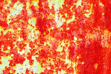 Çatlakları ve çizikleri olan metal bir duvarın dokusu arka plan olarak kullanılabilir.