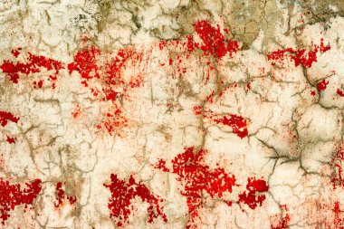 Doku, duvar, beton, arka plan olarak kullanılabilir. Çizik ve çatlaklarla dolu bir duvar parçası.