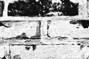 Doku, tuğla, duvar, arka plan olarak kullanılabilir. Çizik ve çatlaklarla tuğla dokusu