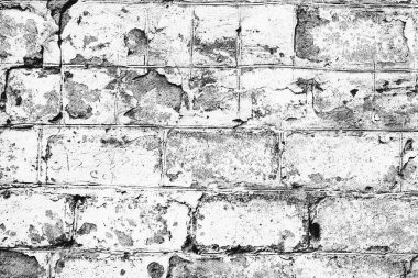Doku, tuğla, duvar, arka plan olarak kullanılabilir. Çizik ve çatlaklarla tuğla dokusu