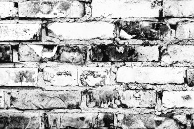 Doku, tuğla, duvar, arka plan olarak kullanılabilir. Çizik ve çatlaklarla tuğla dokusu