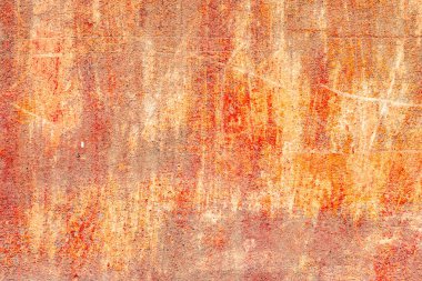 Doku, duvar, beton, arka plan olarak kullanılabilir. Çizik ve çatlaklarla dolu bir duvar parçası.