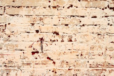 Doku, tuğla, duvar, arka plan olarak kullanılabilir. Çizik ve çatlaklarla tuğla dokusu