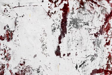 Doku, duvar, beton, arka plan olarak kullanılabilir. Çizik ve çatlaklarla dolu bir duvar parçası.