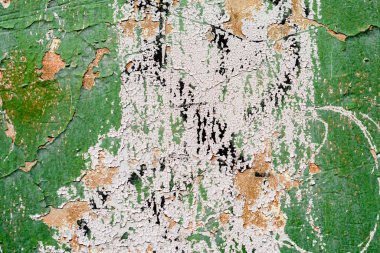 Doku, duvar, beton, arka plan olarak kullanılabilir. Çizik ve çatlaklarla dolu bir duvar parçası.