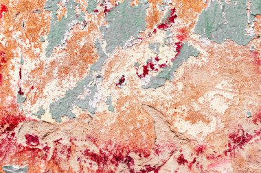 Doku, duvar, beton, arka plan olarak kullanılabilir. Çizik ve çatlaklarla dolu bir duvar parçası.