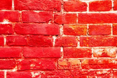 Doku, tuğla, duvar, arka plan olarak kullanılabilir. Çizik ve çatlaklarla tuğla dokusu