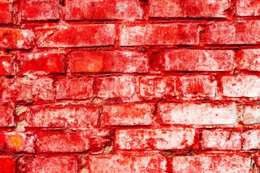 Doku, tuğla, duvar, arka plan olarak kullanılabilir. Çizik ve çatlaklarla tuğla dokusu