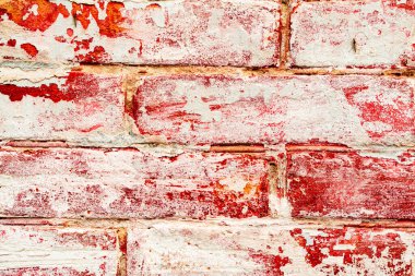 Doku, tuğla, duvar, arka plan olarak kullanılabilir. Çizik ve çatlaklarla tuğla dokusu