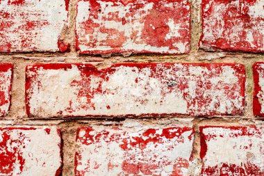 Doku, tuğla, duvar, arka plan olarak kullanılabilir. Çizik ve çatlaklarla tuğla dokusu