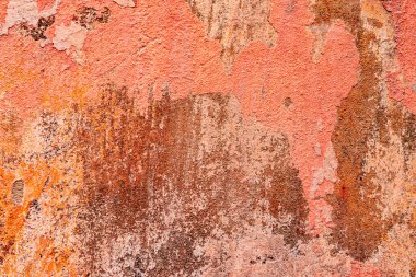 Doku, duvar, beton, arka plan olarak kullanılabilir. Çizik ve çatlaklarla dolu bir duvar parçası.