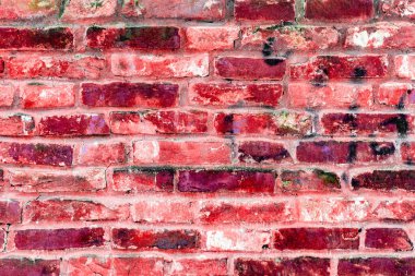 Doku, tuğla, duvar, arka plan olarak kullanılabilir. Çizik ve çatlaklarla tuğla dokusu