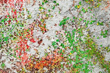 Doku, duvar, beton, arka plan olarak kullanılabilir. Çizik ve çatlaklarla dolu bir duvar parçası.