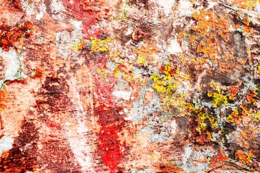 Doku, duvar, beton, arka plan olarak kullanılabilir. Çizik ve çatlaklarla dolu bir duvar parçası.