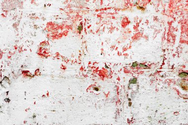 Doku, duvar, beton, arka plan olarak kullanılabilir. Çizik ve çatlaklarla dolu bir duvar parçası.