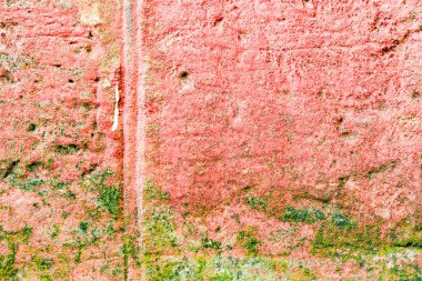 Doku, duvar, beton, arka plan olarak kullanılabilir. Çizik ve çatlaklarla dolu bir duvar parçası.