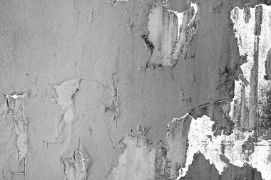 Doku, duvar, beton, arka plan olarak kullanılabilir. Çizik ve çatlaklarla dolu bir duvar parçası.