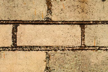 Doku, tuğla, duvar, arka plan olarak kullanılabilir. Çizik ve çatlaklarla tuğla dokusu