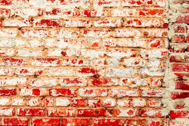 Doku, tuğla, duvar, arka plan olarak kullanılabilir. Çizik ve çatlaklarla tuğla dokusu