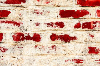 Doku, tuğla, duvar, arka plan olarak kullanılabilir. Çizik ve çatlaklarla tuğla dokusu