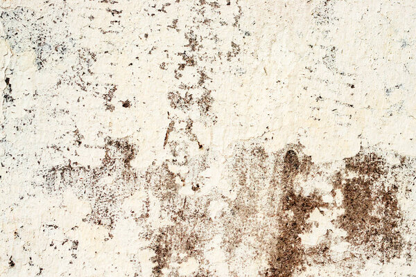 Текстура, стена, бетон, его можно использовать в качестве фона. Фрагмент стены с царапинами и трещинами