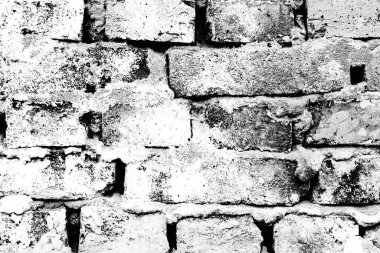 Doku, tuğla, duvar, arka plan olarak kullanılabilir. Çizik ve çatlaklarla tuğla dokusu