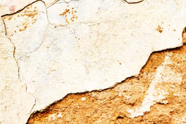 Doku, duvar, beton, arka plan olarak kullanılabilir. Çizik ve çatlaklarla dolu bir duvar parçası.