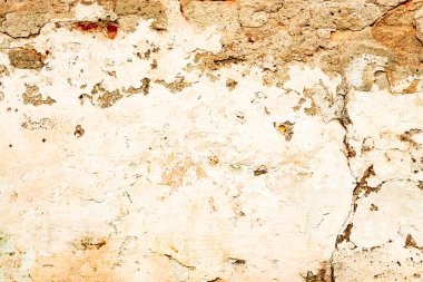 Doku, duvar, beton, arka plan olarak kullanılabilir. Çizik ve çatlaklarla dolu bir duvar parçası.