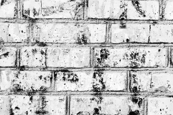Doku Tuğla Duvar Arka Plan Olarak Kullanılabilir Çizik Çatlaklarla Tuğla — Stok fotoğraf