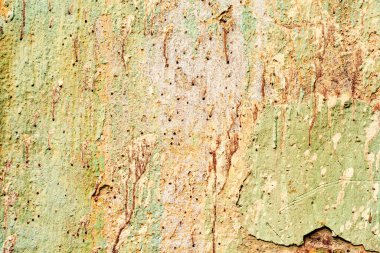 Doku, duvar, beton, arka plan olarak kullanılabilir. Çizik ve çatlaklarla dolu bir duvar parçası.