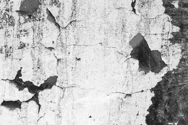 Doku, duvar, beton, arka plan olarak kullanılabilir. Çizik ve çatlaklarla dolu bir duvar parçası.