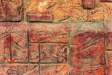 Doku, tuğla, duvar, arka plan olarak kullanılabilir. Çizik ve çatlaklarla tuğla dokusu