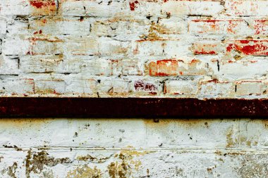 Doku, tuğla, duvar, arka plan olarak kullanılabilir. Çizik ve çatlaklarla tuğla dokusu